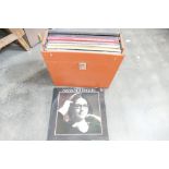 Record case and vinyl albums,