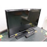Samsung 25" TV with remote control and turntable