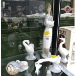 Nao figurine and four Lladro geese