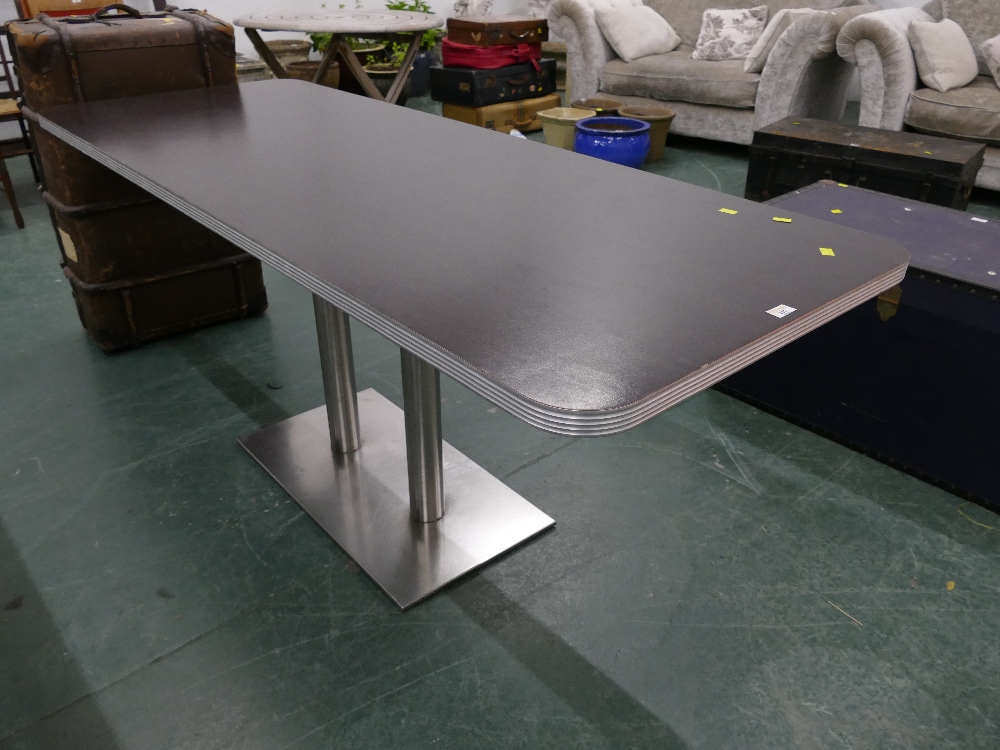 American diner style table, height 76 cm, length 185 cm,