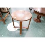 Oak semicircular occasional table