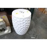 White ceramic stool,