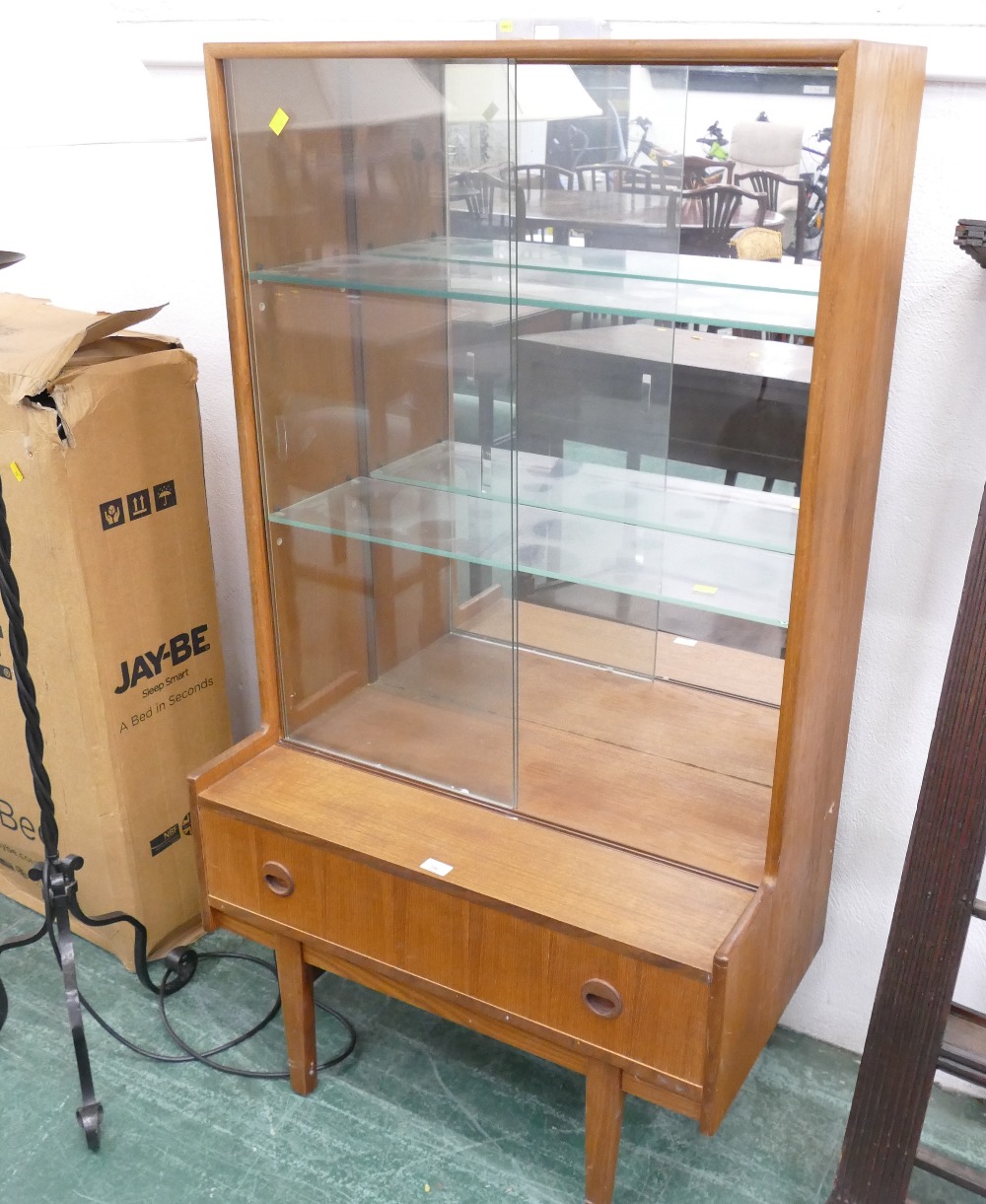 Mid century glass fronted bookcase by Tunbridge of London