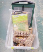 Box of gardening equipment,