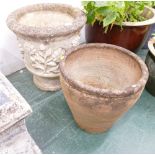 Composite garden urn and terracotta style planter