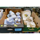 Two boxes of part tea sets,