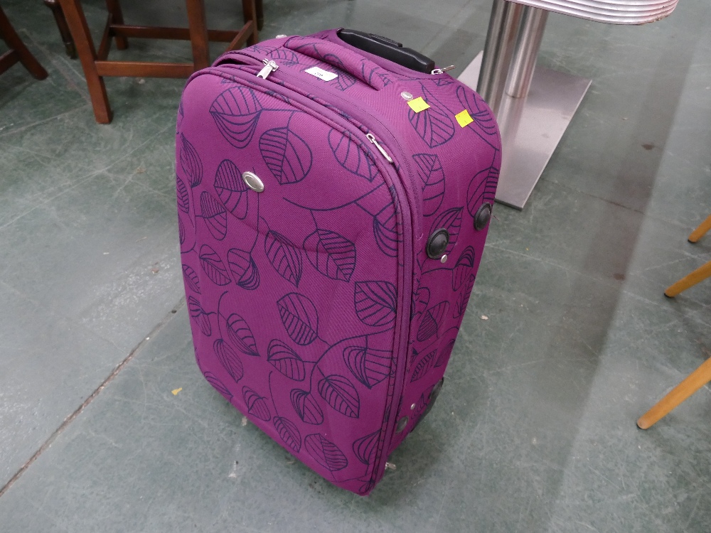 Purple suitcase