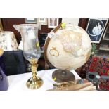 Replogle 12" diameter World Classic Series globe and ornamental candle holder