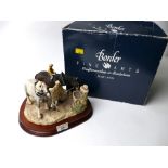 Border Fine Arts limited edition figure, farmer and cart horses "You Can Lead a Horse To Water",