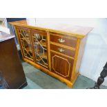 Yew wood effect sideboard,