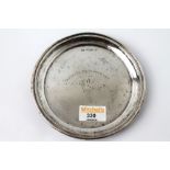 Silver platter etched Surrey Squash Championship 1913, diameter 16 cm,