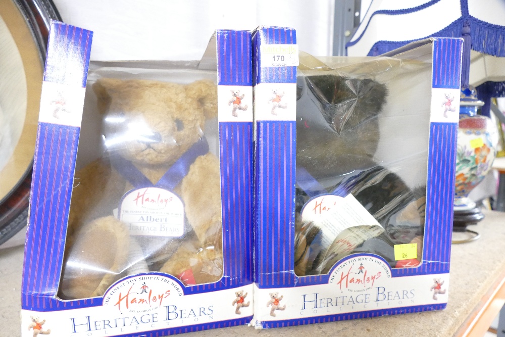 Two boxed Hamley's Heritage bears,