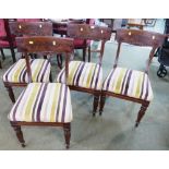 Four reproduction 19th century style dining chairs