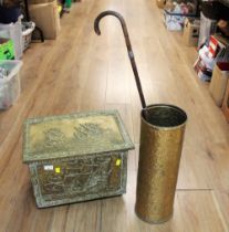 Brass bound log box,
