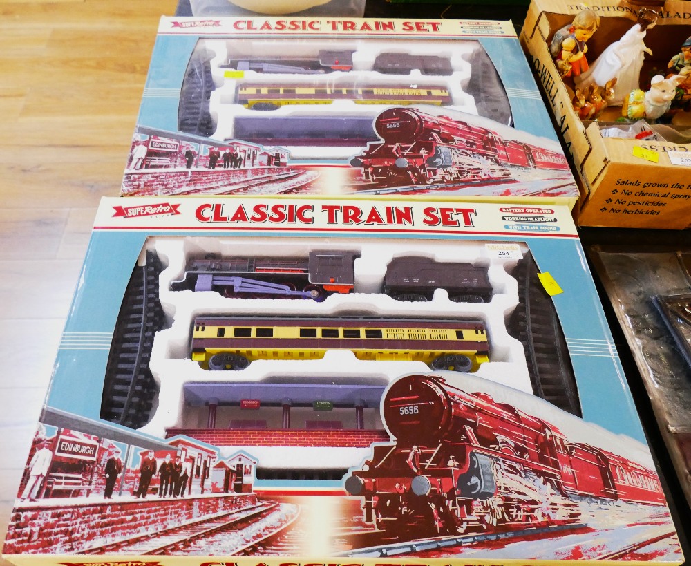 Two Super Retro Toys Classic Train Sets in boxes