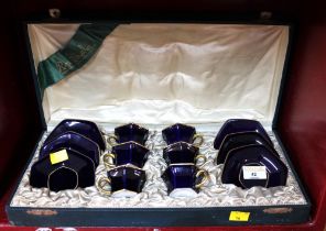 Cased set of Rosenthal coffee cups and saucers