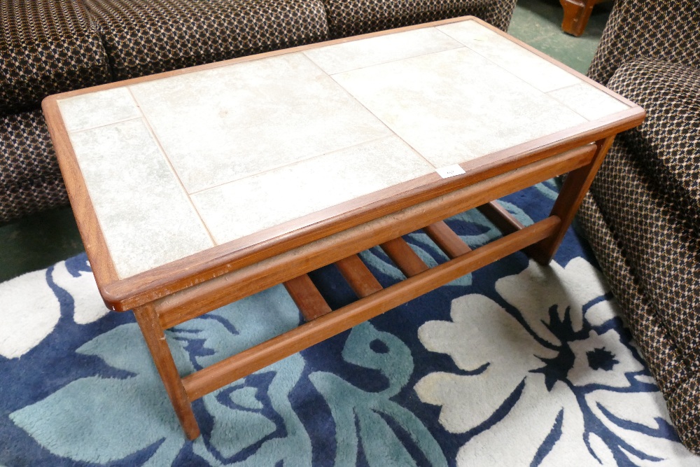 Retro tile topped coffee table