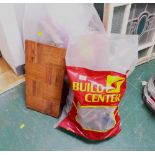 Bags of parquet flooring