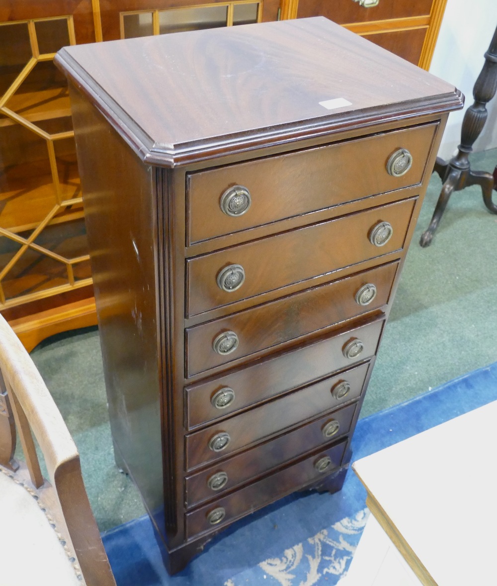 Reproduction tall slim chest of drawers