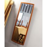 Rectangular mid century wall mirror,