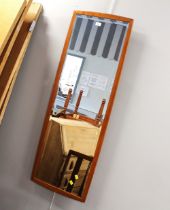 Rectangular mid century wall mirror,