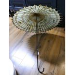 Oriental bamboo and paper parasol