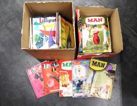 Two boxes of vintage magazines,