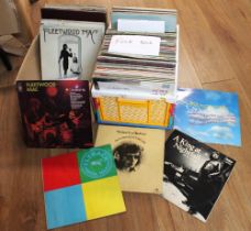 Two boxes of vinyl LP's including The Eagles, The Dawes, Beach Boys,