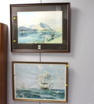 William Heaton Cooper print and sailing ship picture
