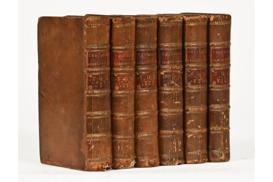 Six volumes of "The Works of Shakespeare", with notes by Mr Theobald, printed in London 1767, - Image 1 of 2