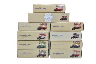 A group of Ten Corgi diecast (1/50) model Bus (Thornycroft) and Public Transport related issues in