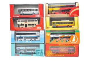 A group of Eight Corgi Diecast 1/76 Model Bus / Coach issues within the theme realm of Overseas (