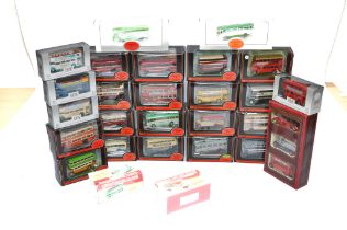 A group of Twenty Seven boxed diecast Bus Models, mostly from EFE as shown.