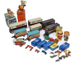 Misc Toy and Model group comprising showman themed diecast issues from Corgi in addition to