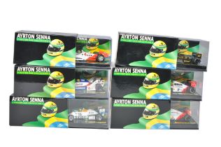 Lang Miniatures 1/43 diecast issues from the Ayrton Senna Collection comprising no's 4, 10, 16,