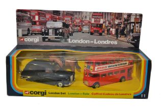 Corgi No. 11 London Transport Set. Complete and looks to be excellent in very good to excellent box.