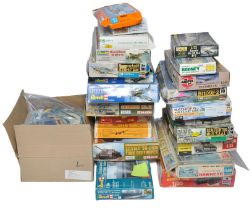 A large assortment of Plastic Model Kits for completion, spares or repairs as shown. Various makers,