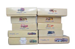 A group of Ten boxed Corgi Classics 1/50 diecast model 'Vintage' Bus / Coach issues as shown. Mostly