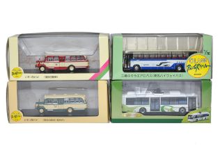 A group of Four Creative Master Northcord Diecast 1/76 Model Bus / Coach issues within the theme