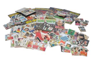 A huge collection of vintage football trading cards mostly A&BC comprising stickers and cards