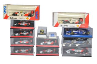 A group of Formula One Model Collectables comprising 11 cars (mostly Senna as driver) plus two