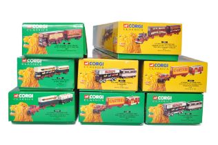 Corgi Diecast group of eight 'Showmans' themed circus and fairground issues as shown. All look to be