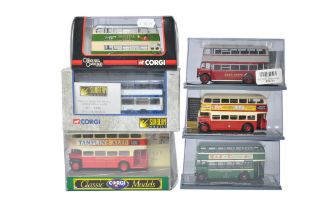 A group of Six Corgi Diecast 1/76 Model Bus / Coach issues (Mostly double deckers) including various