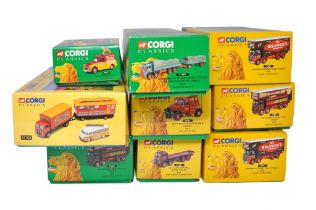 Corgi Diecast group of nine 'Showmans' themed circus and fairground issues as shown. All look to