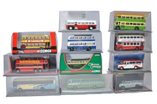 A group of eleven boxed Corgi 1/76 diecast model bus / coach issues from the 'Omnibus' series.