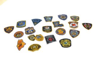 Police Memorabilia assortment comprising North American issue patches as shown.