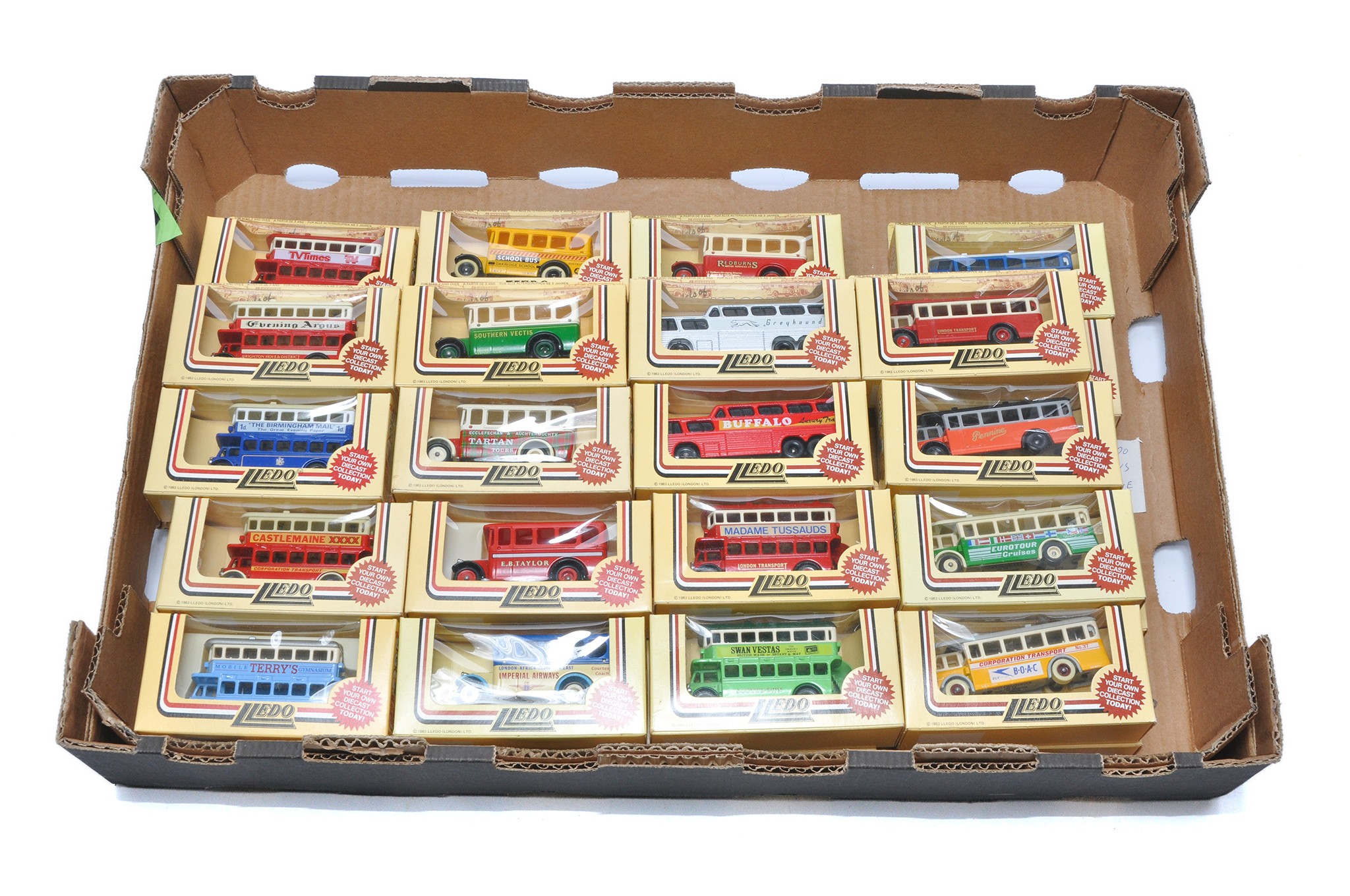 A quantity of 36 Lledo days promotional diecast (Bus / Coach) vehicles in boxes. Contained in a
