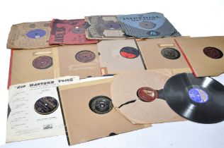 A group of vintage (from 1920's) 10" Records, 78 RPM. Columbia, His Masters Voice, Brunswick,