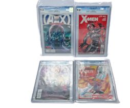 Graded Comic Books comprising of four issues to include; 1)Amazing X-Men #7 - Marvel Comics 7/14 -