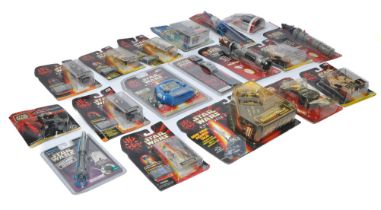 Star Wars comprising a group of carded action figures, mostly Phantom Menace plus others as shown.